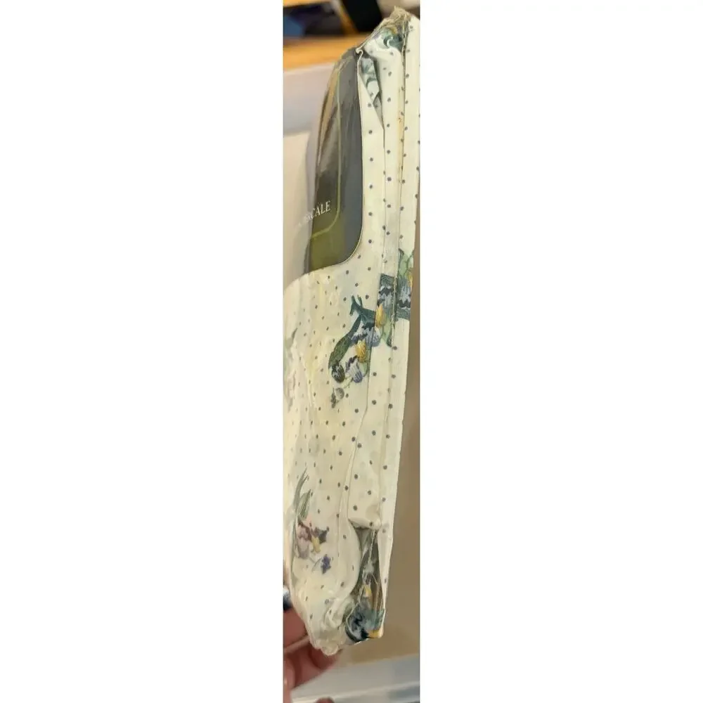Lillian August Dan River Floral Polka Dot No-iron Percale Twin Fitted Sheet NEW